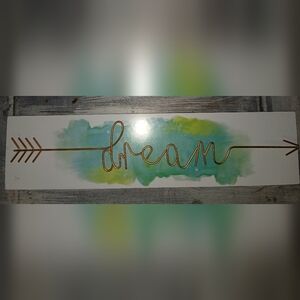 Inspiring Gold Wire 'Dream' Wall Art
